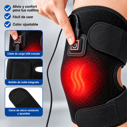 Rodillera Térmica Pro – Calor y Compresión Ajustable